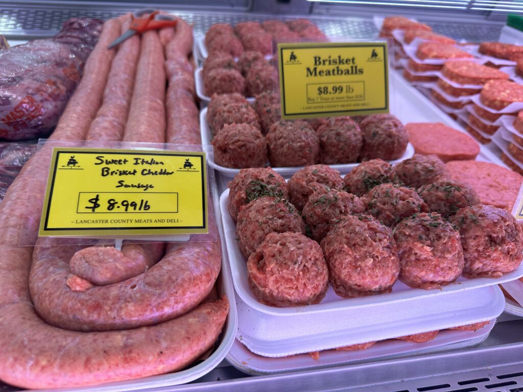 brisket sausage and meat